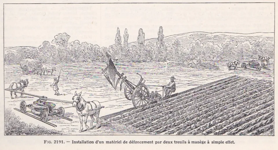 matériel de défoncement à deux treuils